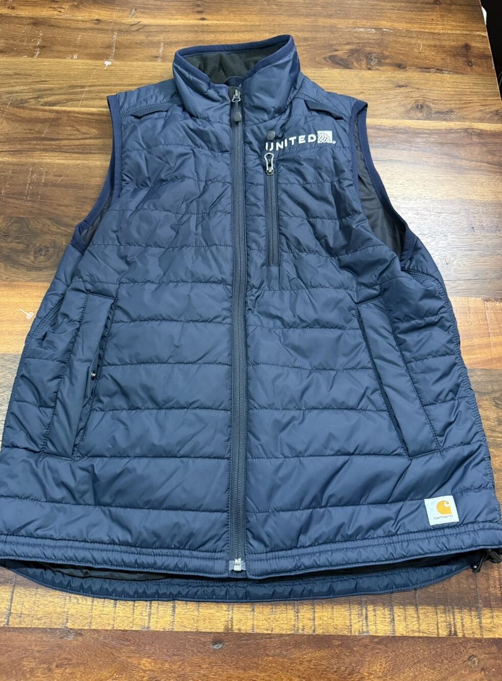 Carhartt Vest Womens Med (8-10) Navy United Airlines Gilliam Full Zip